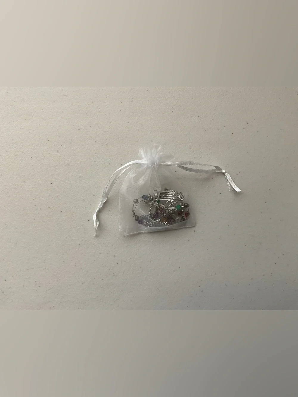Set of 6 Multicolor Wine Charms in an Organza Pouch